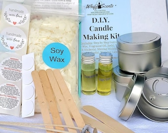 DIY Soy Candle Making Kit, DIY Craft Kit for Teens Kids Adults, Fun & Easy Craft, Beginner Candle Starter Kit, Holiday Gift, Birthday Gift