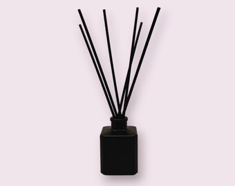 Scented Reed Diffuser Set, Matte Black Glass Bottle, Home Fragrance