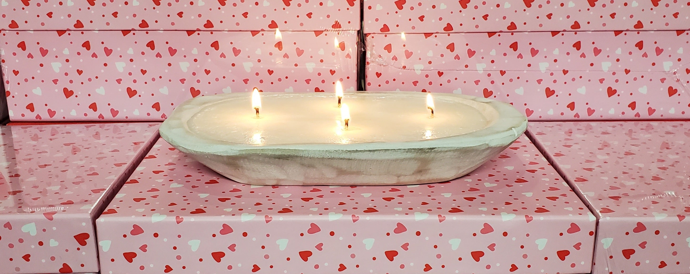 Wood Bowl Candle White Rustic Wood Bowl Great Gift Idea Etsy