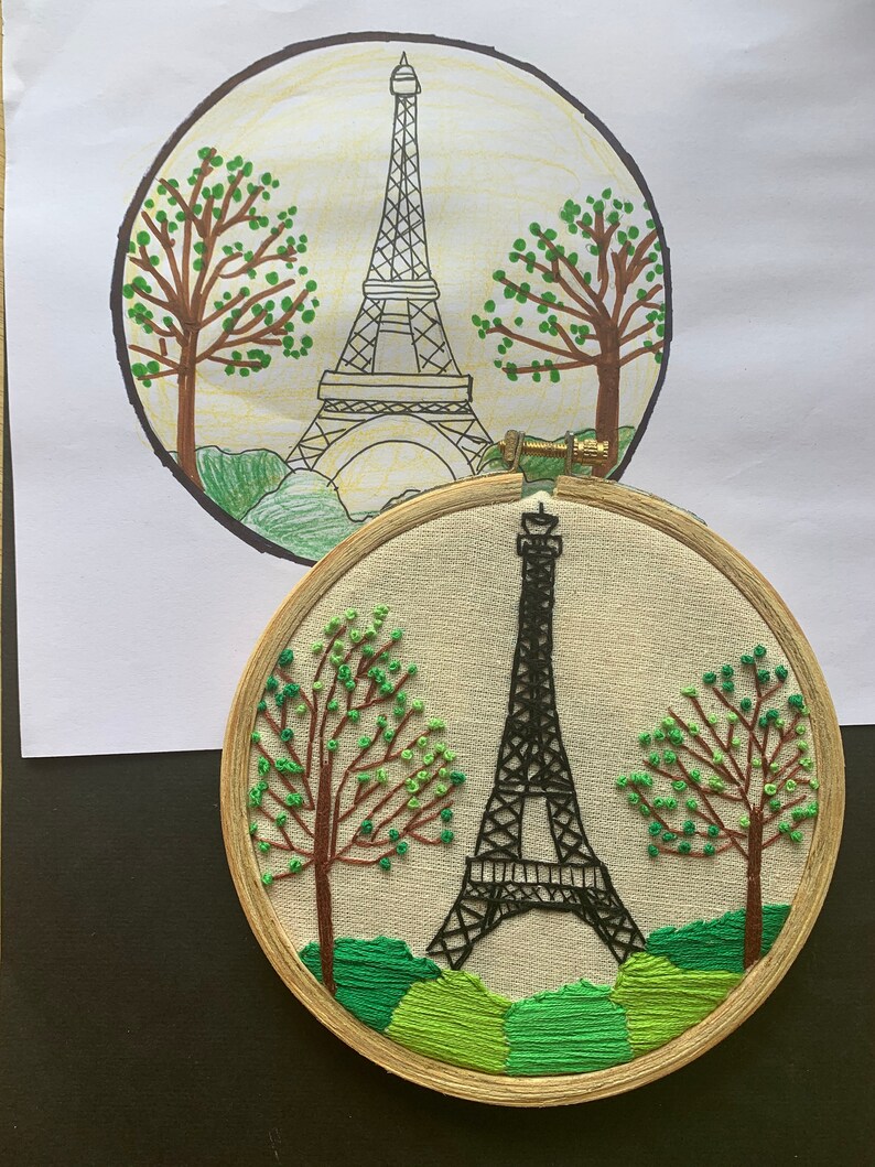 Paris Eiffel Tower Embroidery Paris Eiffel Tower Embroidery
