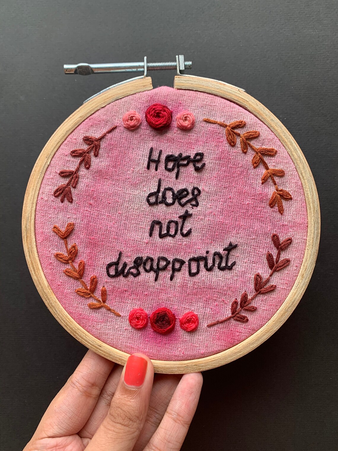 Hope embroidery hoop art wall hanging / room decor Etsy