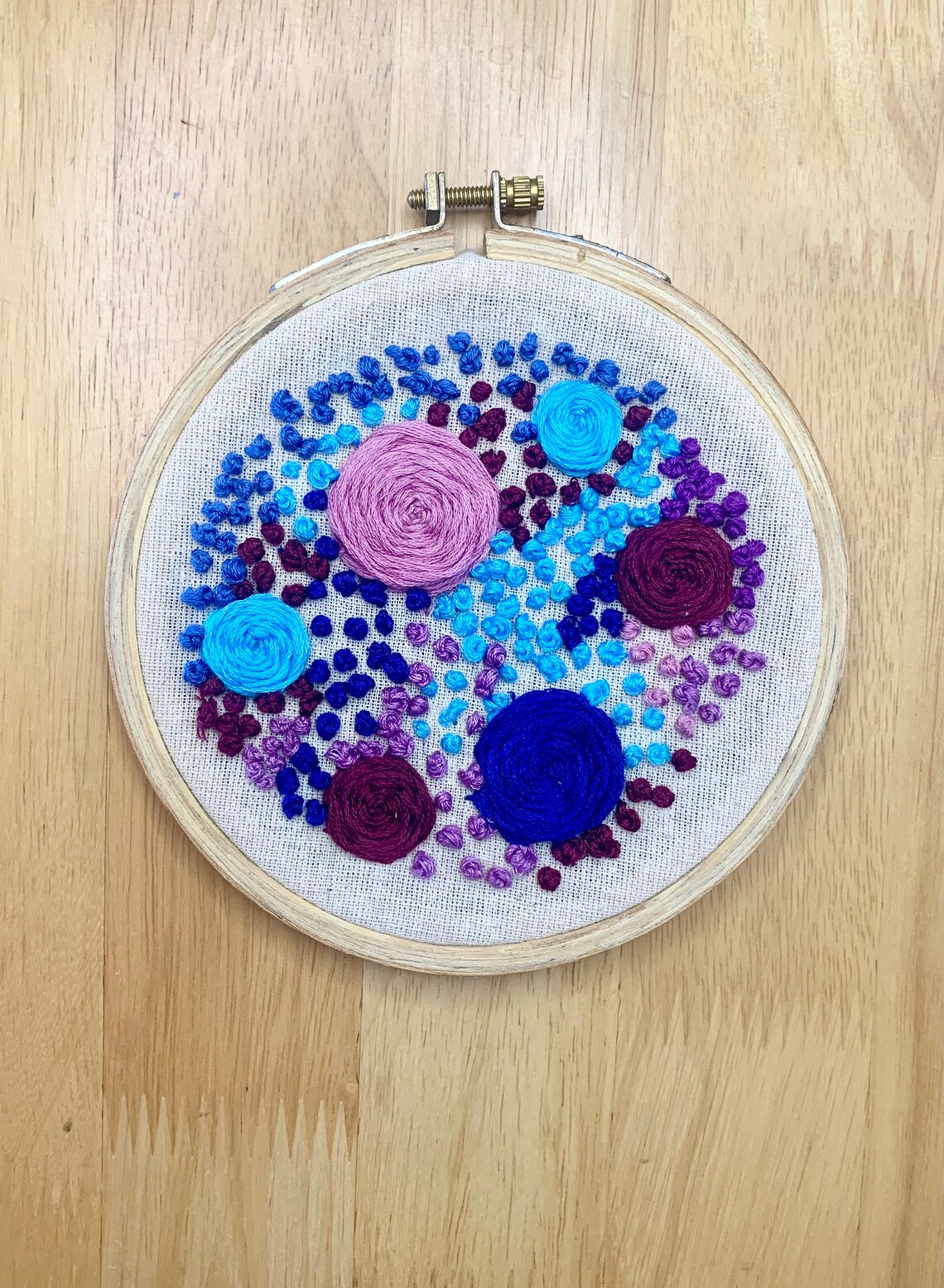 Buy Colorful Floral Abstract Hand Embroidery Wall Art Room Decor Roses