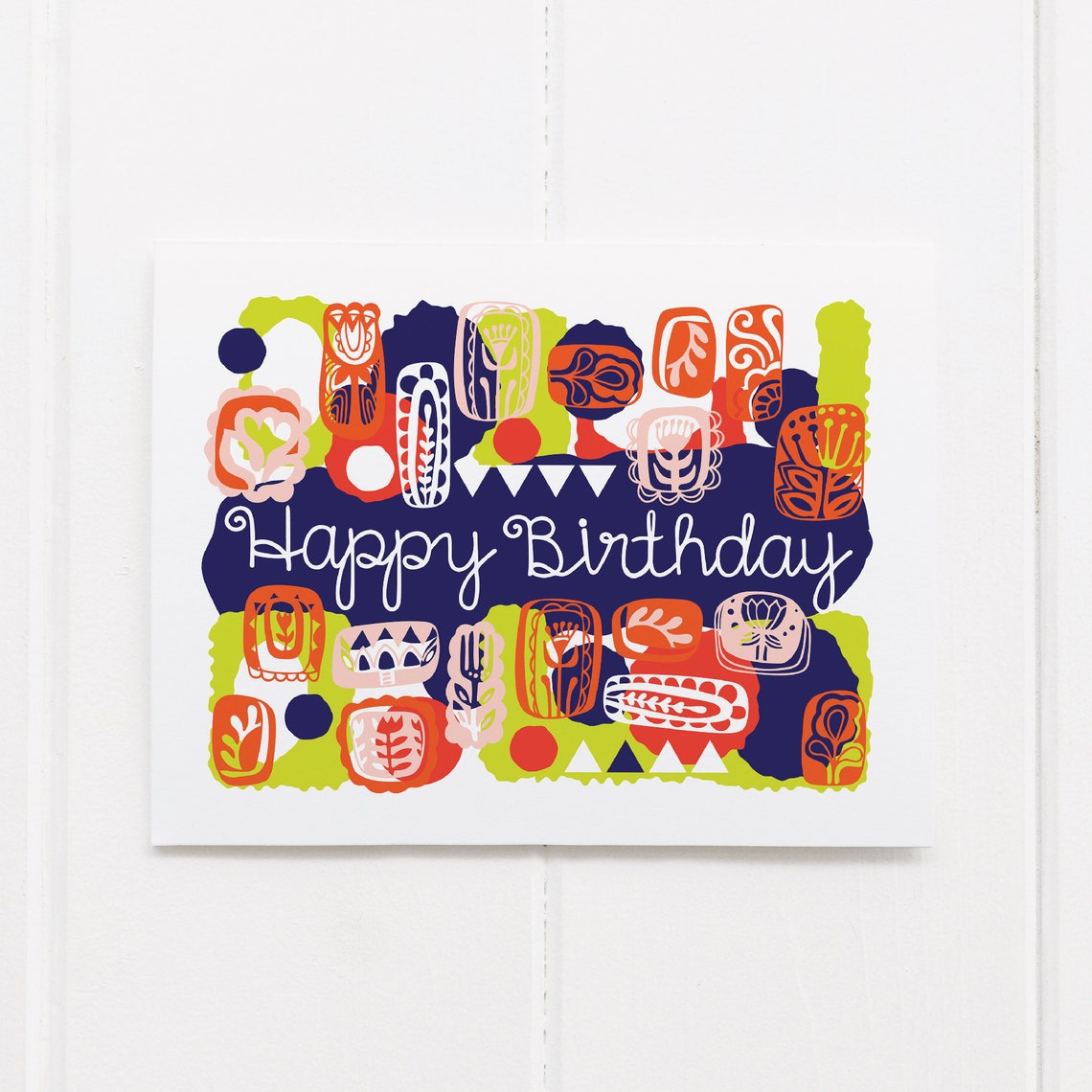 Cool A2 Greeting Card / Happy Birthday Retro Etsy