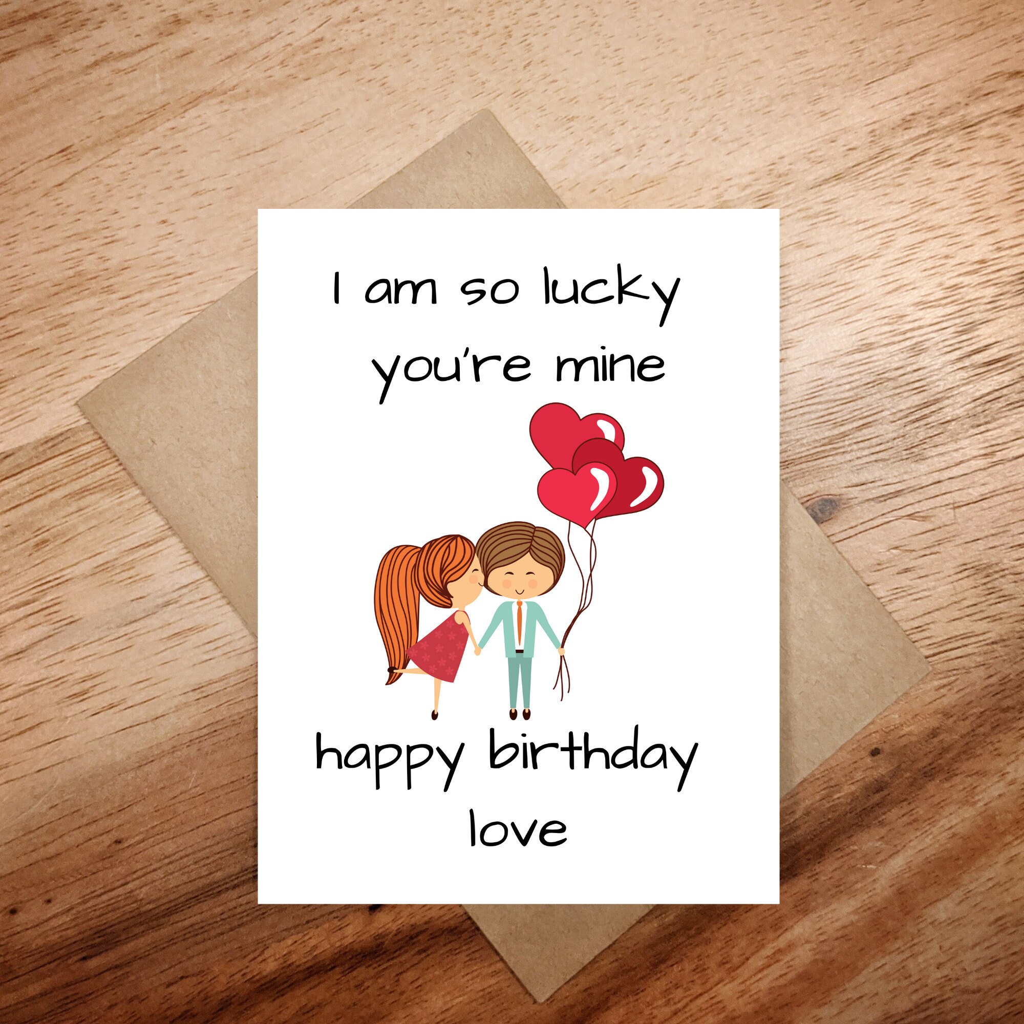 Joyeux Anniversaire A Mon Amour Carte Danniversaire Carte Etsy France