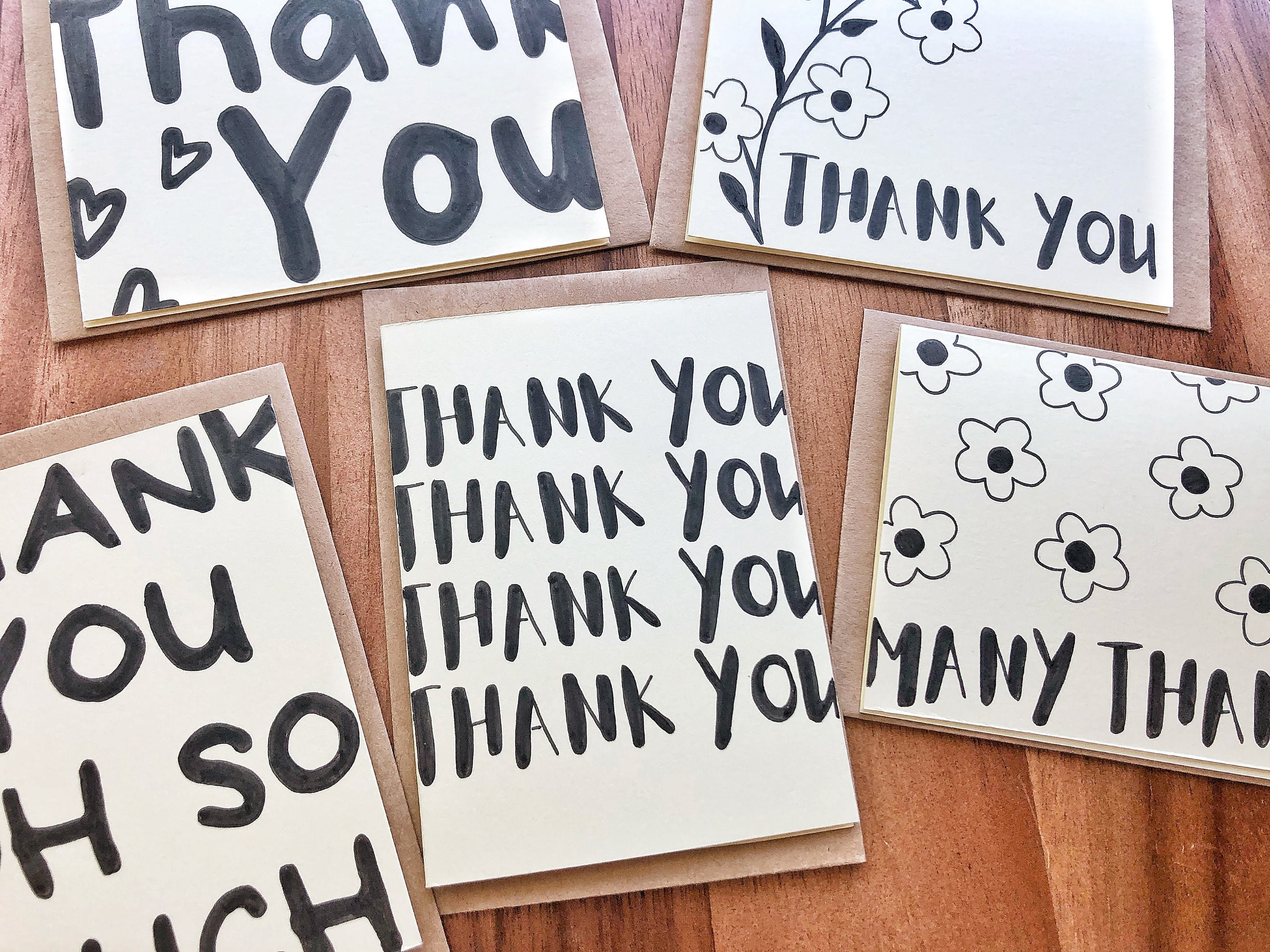 Bundle of Thank You Cards Assorted Thank You Cards Greeting - Etsy Canada