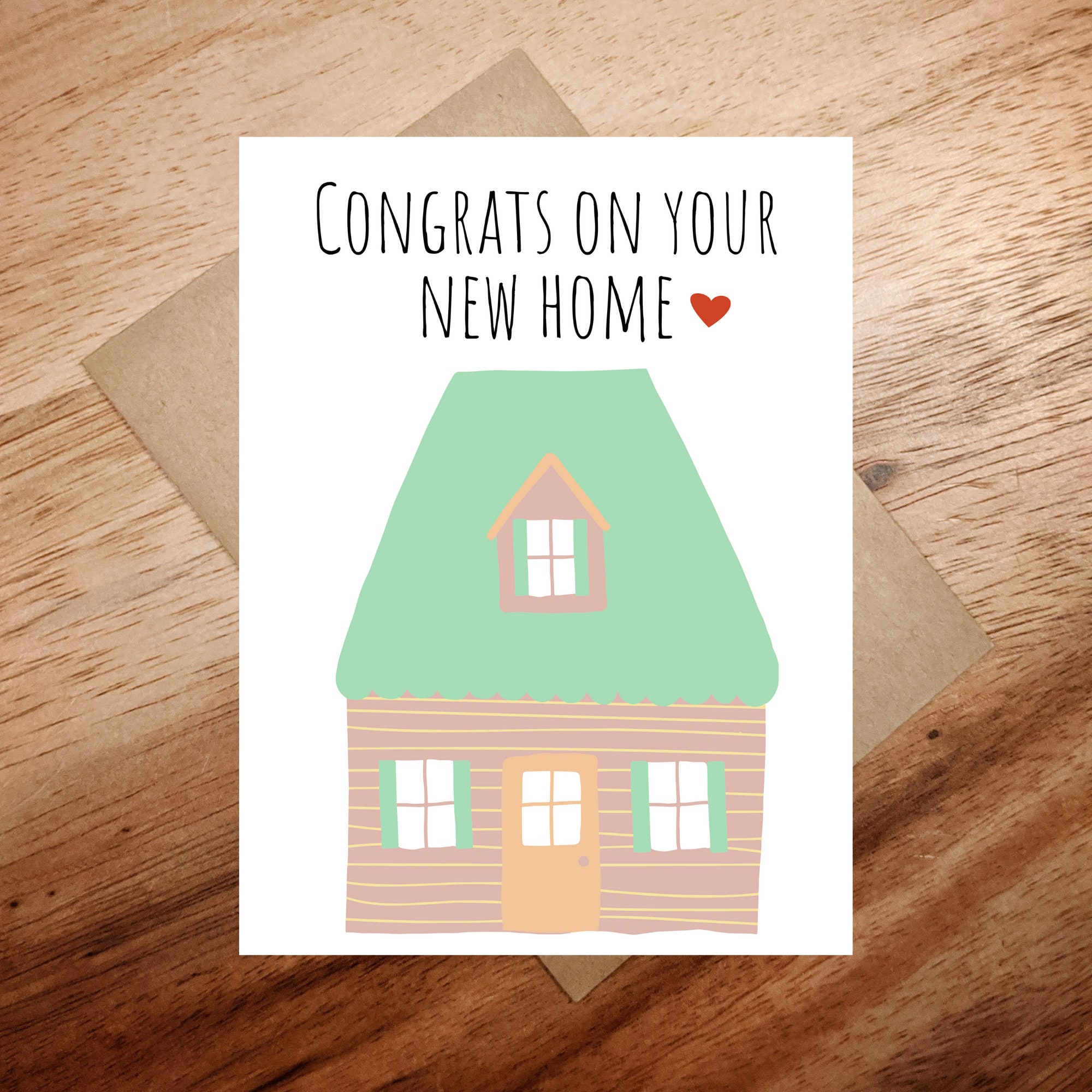 Congratulations On Your New Home Card // New Home Card // New Etsy