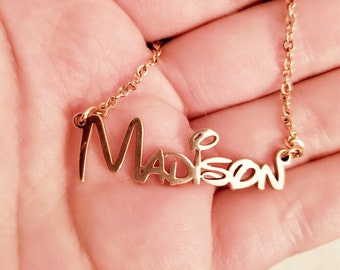 Kids Name Necklace Etsy