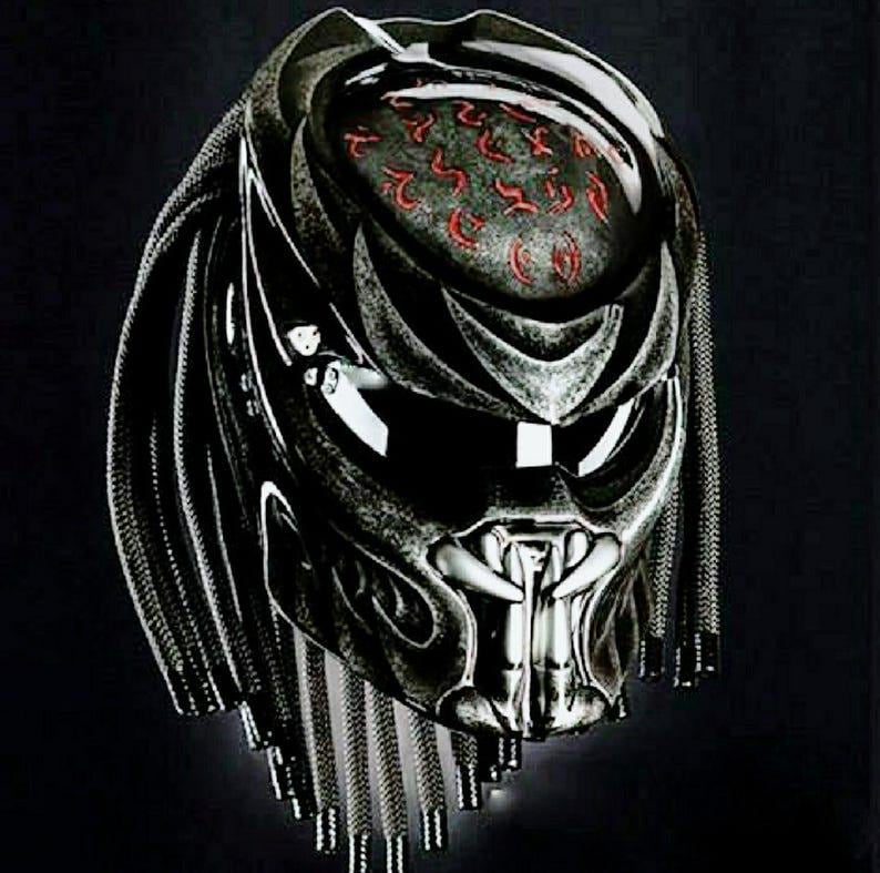 Custom Predator Motorcycle Helmet, Black Alien, DOT & ECE Approved - Etsy Custom Predator Motorcycle Helmet, Black Alien, DOT & ECE Approved - Etsy
