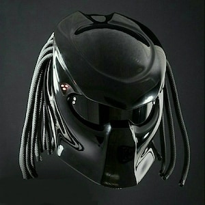 The Best Seller, Custom Predator Helmet Black Alien Glossy For Motorcycle Approved DOT & ECE