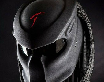 Alien Predator Motorcycle Full Face Laser Light Customized Helmet With  Dreadlocks S1 - Etsy