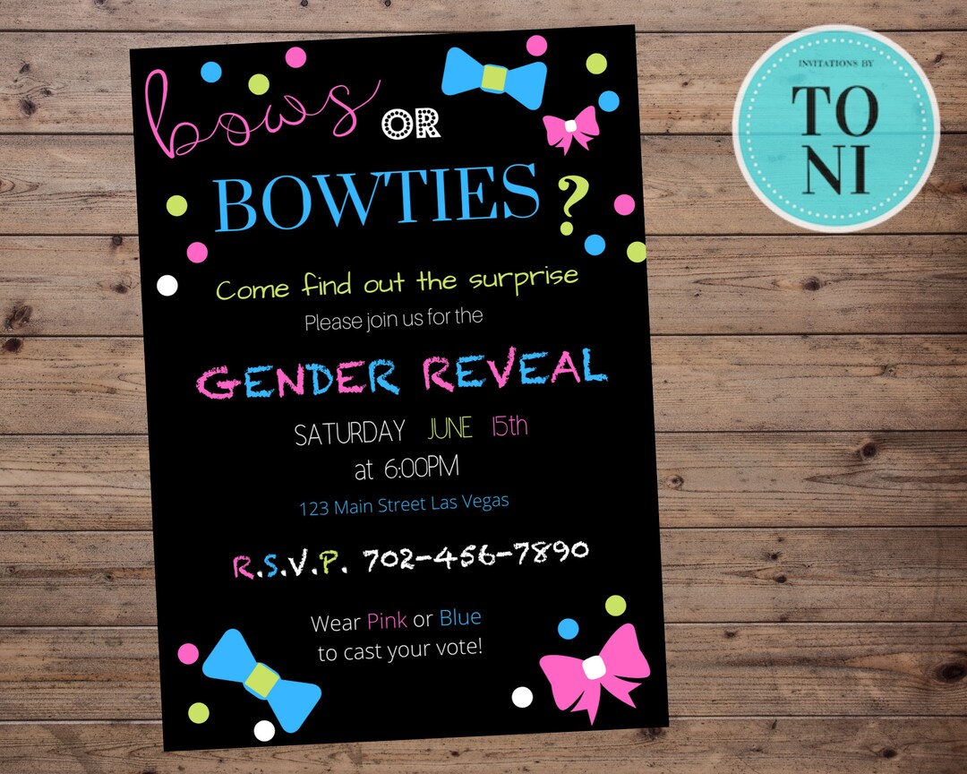 Gender Reveal Bows or Bowties Baby Shower Bows Bowties Etsy