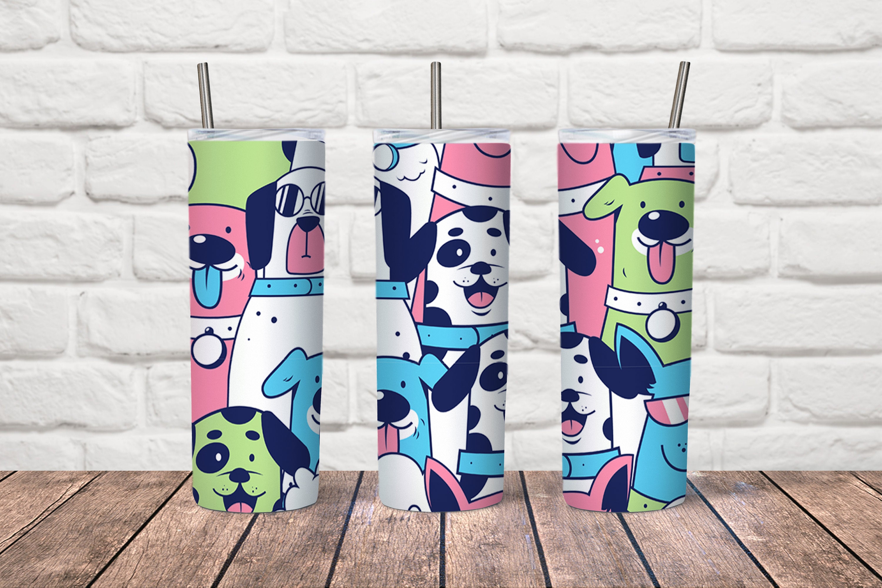 Lustige Hunde 20oz Skinny Tumbler Design Inklusive Straight Etsy