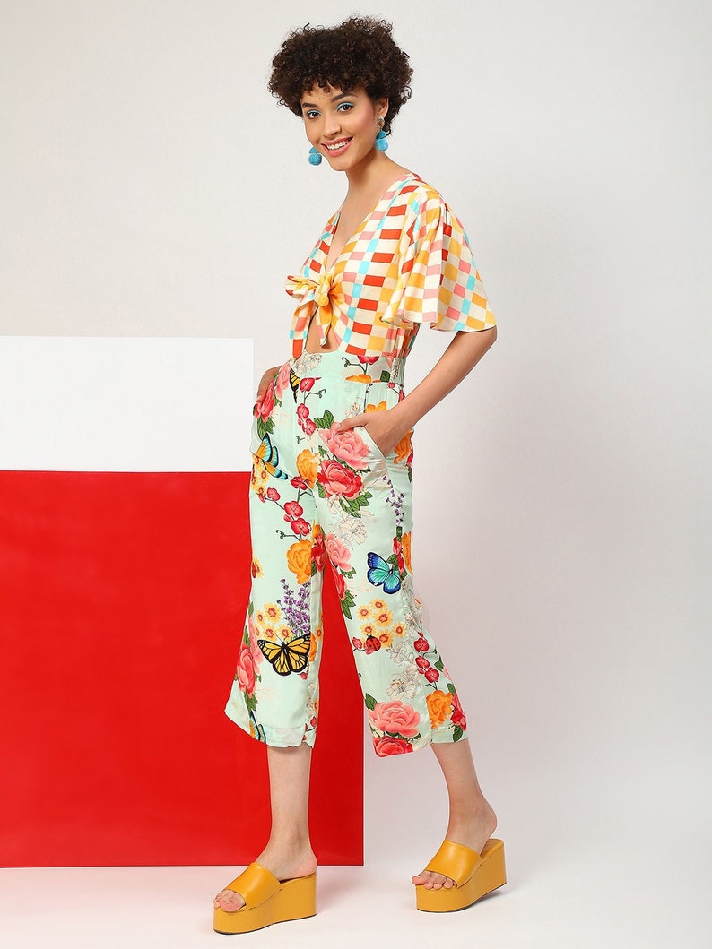 Play Suit Kawaii, Floral Summer Short Button Up Playsuit for Women, Boho Jumpsuit Plus Size, Flower Summer Dress, Modern Dress, Romper Dress image 3