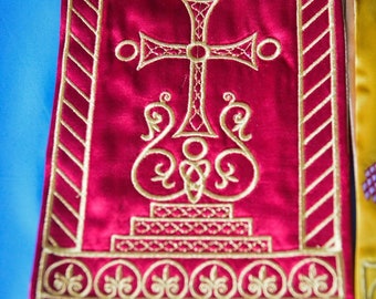 Fully Embroidered Gospel Bookmark in Orthodox church