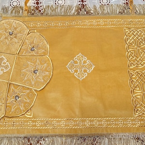 Fully embroidered Beautiful Premium Quality Chalice Covers et for Orthodox Church tradition Angels on covers