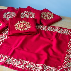 Fully Embroidered Orthodox Church Eileiton Cover for Antimention
