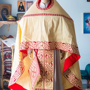 Fully Embroidered Orthodox Church Priest Vestments Russian Style LIONS
