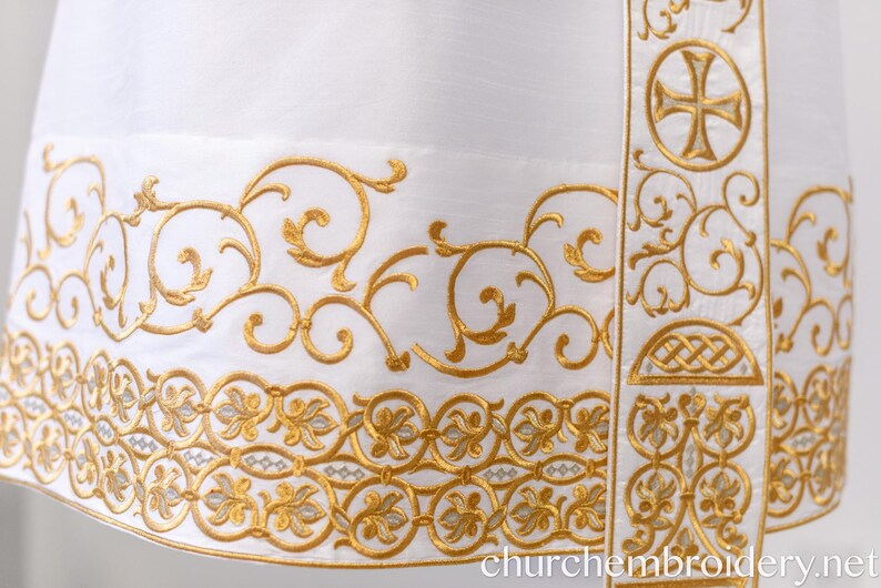 Protodeacon Fully Embroidered Orthodox Deacon Protodeacon Vestments Set White - Etsy
