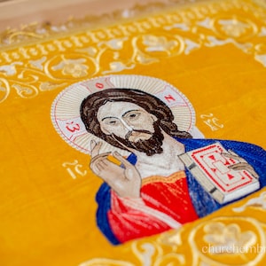 Fully embroidered Beautiful Premium Quality Chalice Covers et for Orthodox Church tradition temple Christ icon