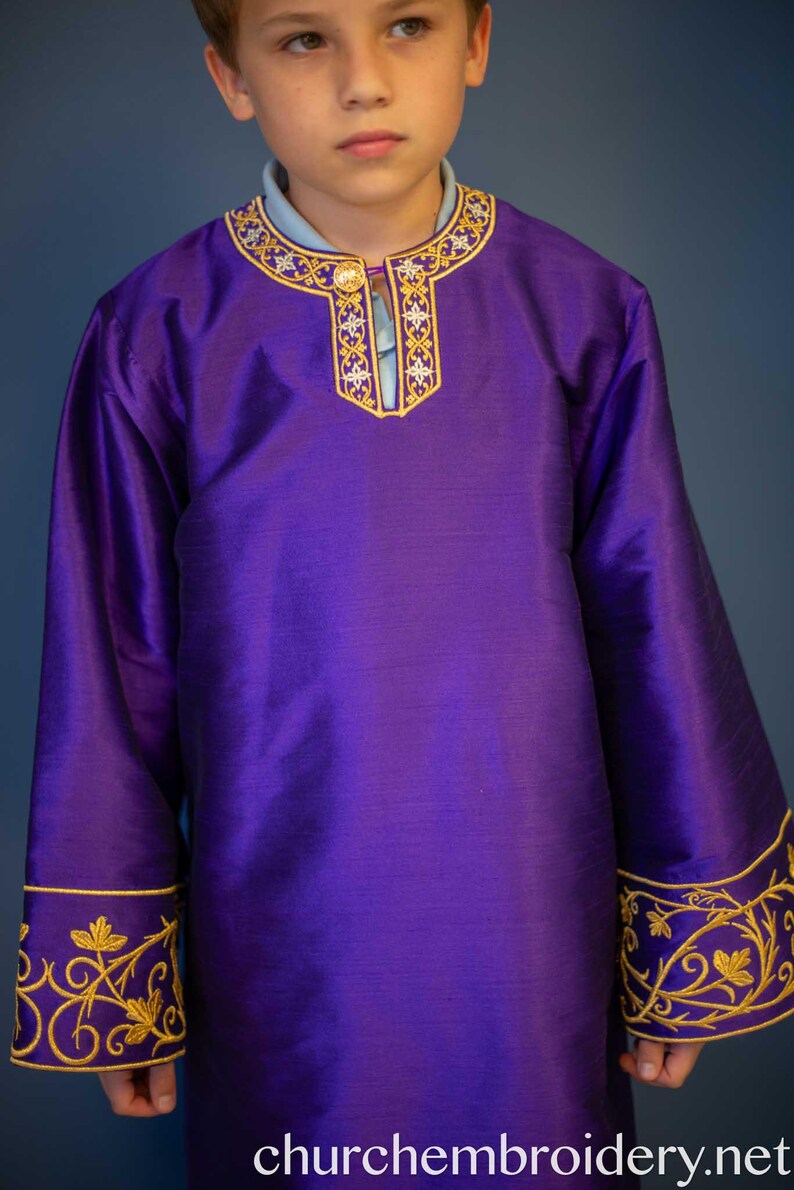 Altar Server Robe Fully Enbroidered, Comfortable and Light Altar Boy ...