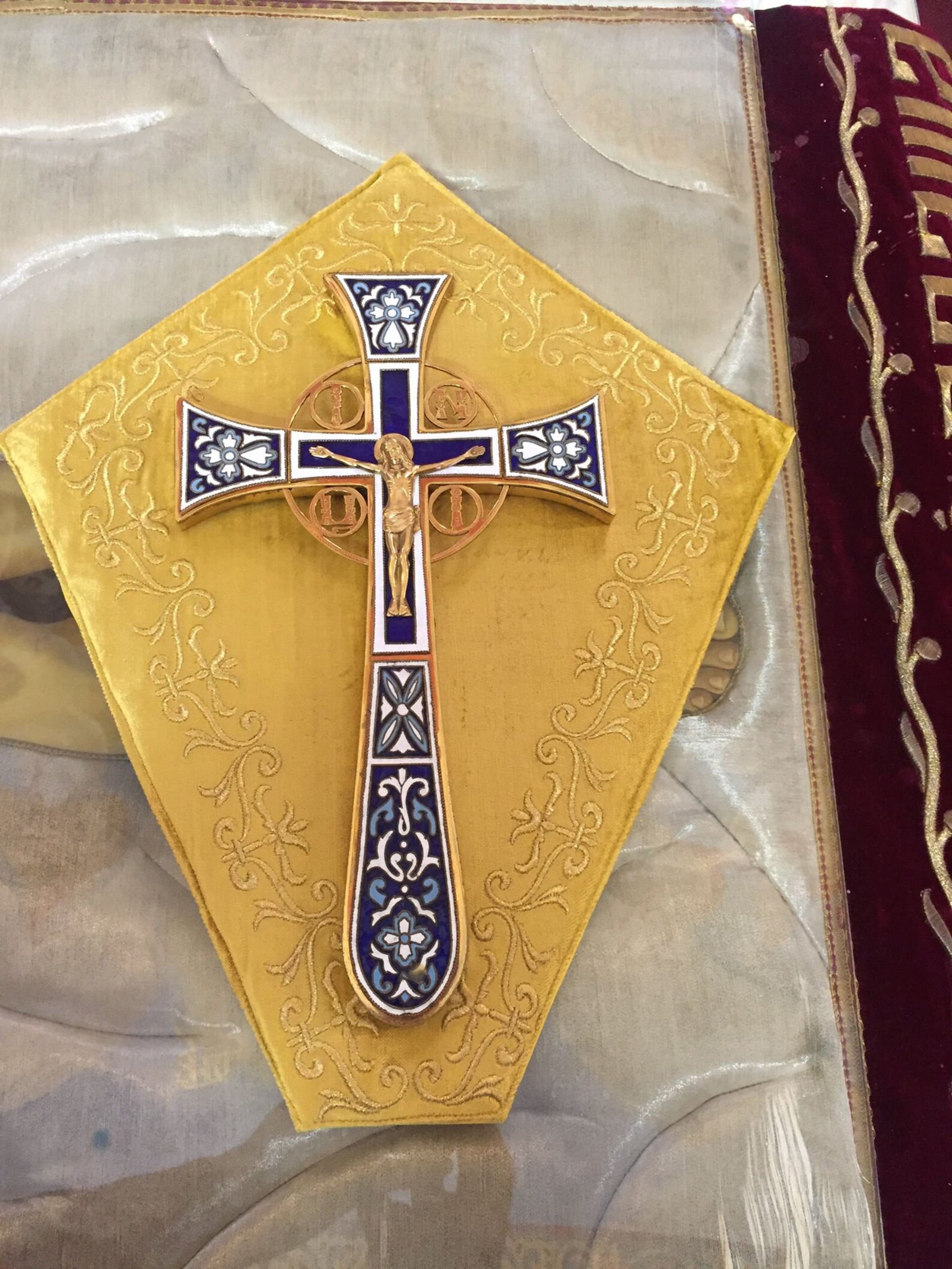 Cross Napkin for the Holy Table Gold Etsy