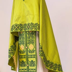 Fully Embroidered Priest Archpriest Orthodox Vestments set Light Green Light