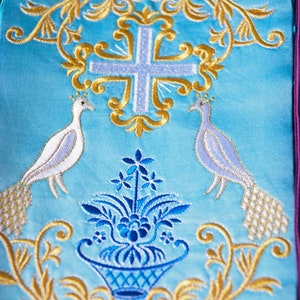 fully embroidered Gospel bookmark in Orthodox church