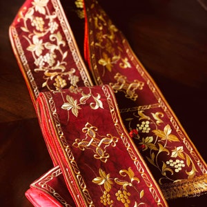 fully embroidered deacon SINGLE orarion with cuffs