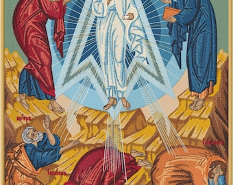 Icono totalmente bordado de la Transfiguración de Nuestro Señor