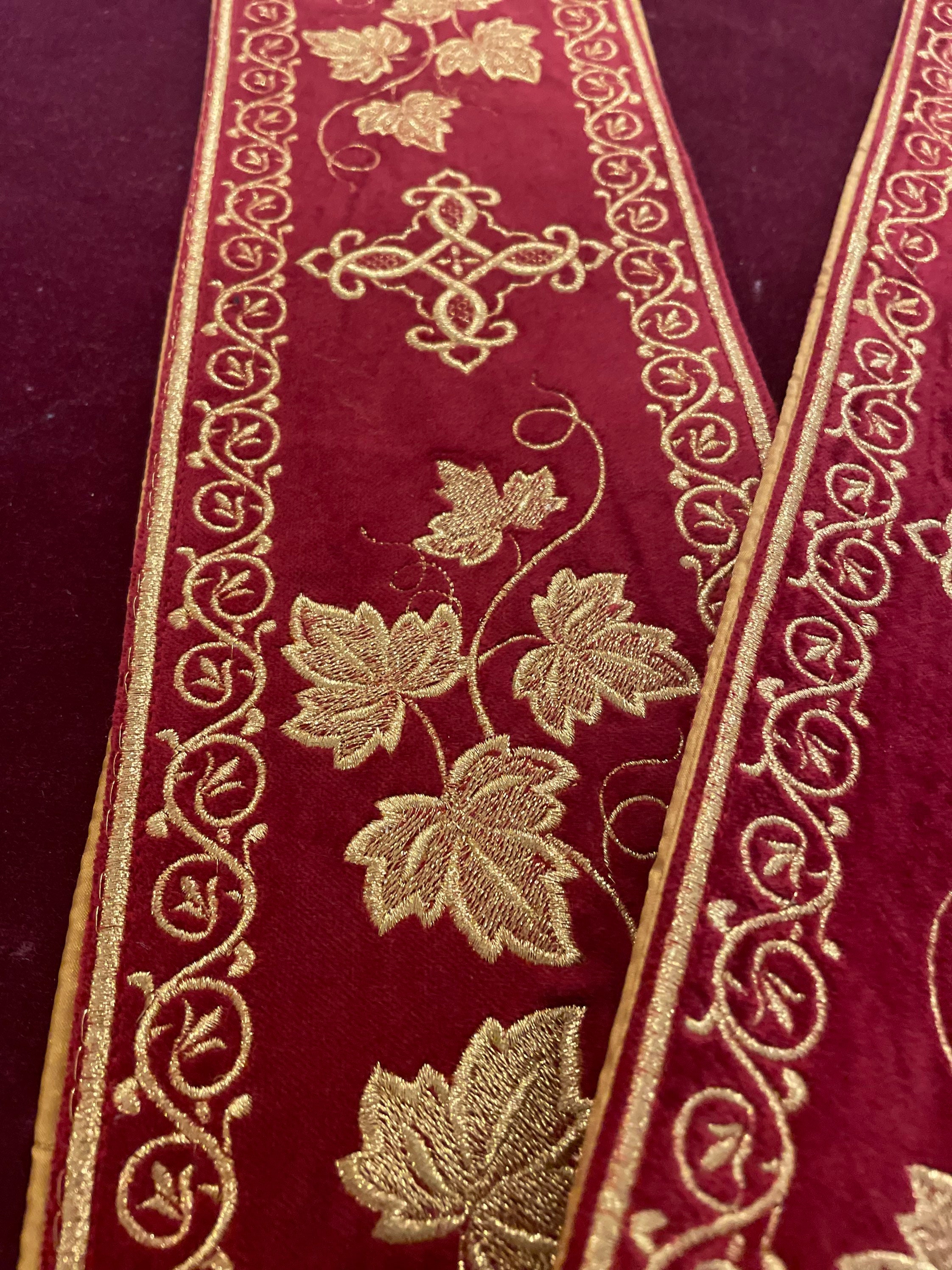 poohta 様売約分DEACON カバランお纏め Fully Embroidered Deacon Subdeacon Orarion With Cuffs - Etsy