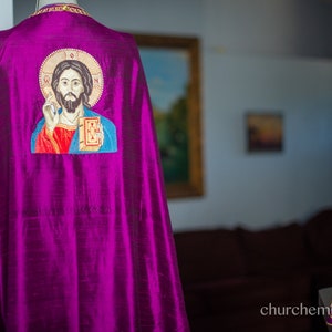 Fully Embroidered Orthodox Church Priest Vestments greek Style with Icons and A lot of Embroidery