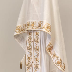 Fully Embroidered Orthodox Priest Vestments Set, Simple Linen