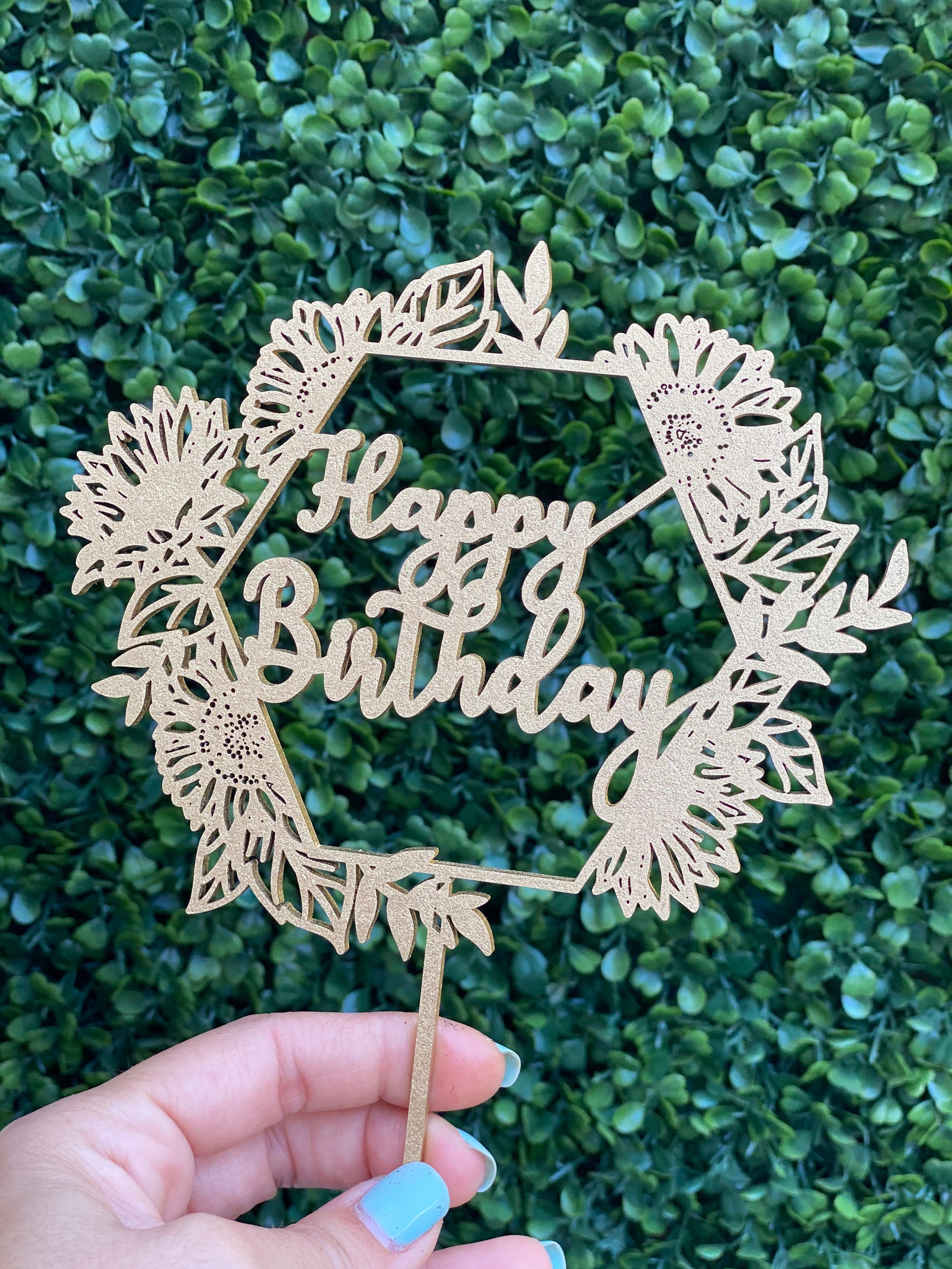 Wooden Cake topper Etsy