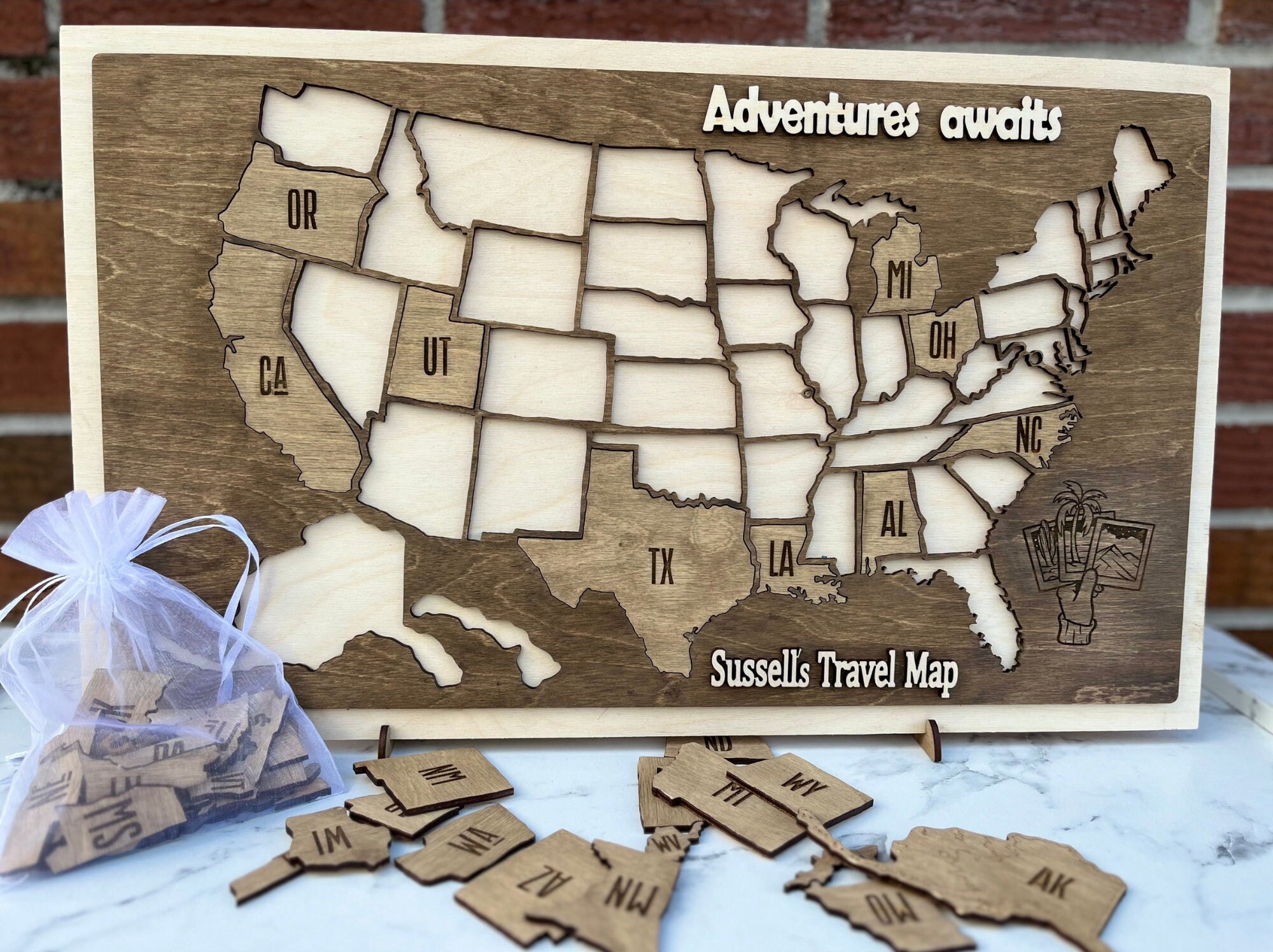 Travel Map U S Map Puzzle Personalized - Il Fullxfull.5797487785 8ygz 