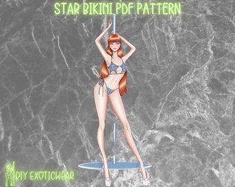 Patrones de costura stripper, Patrones de costura de ropa exótica, Patrón de costura de lencería