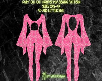 Patrón de costura para rave, patrón de costura para stripper, ropa de baile exótica, atuendo de stripper