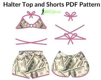 Patrones de costura stripper, Patrones de costura de ropa exótica, Patrón de costura de lencería