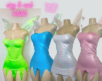 Sexy Fairy Halloween Costume, Pixie Mini Dress, Fantasy Cosplay Outfit for Women