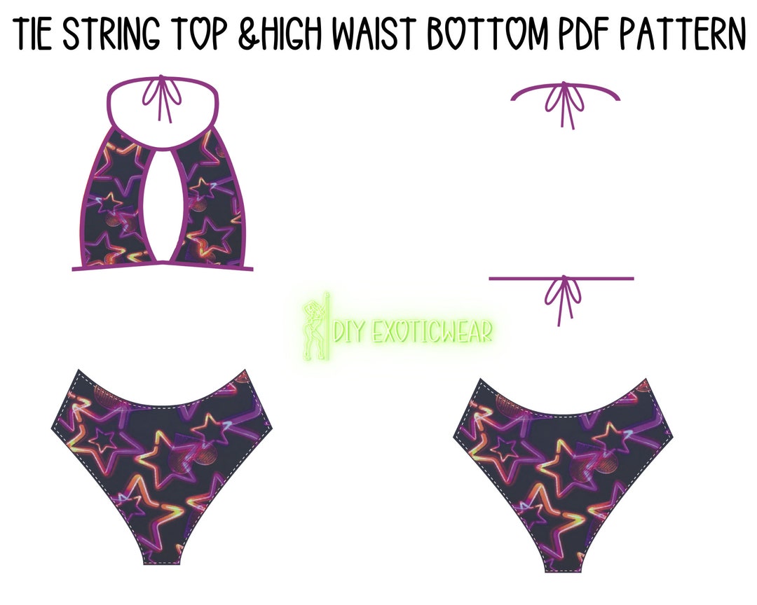 High Waisted Thong Panties Sewing Pattern,lingerie Pattern, Swim