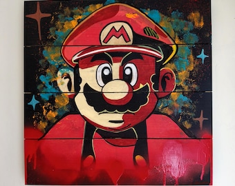Original street art work "Mario in the sky"