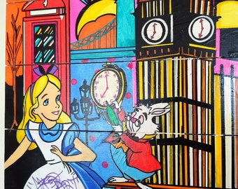 Originales Pop-Art-Werk „Alice in London“