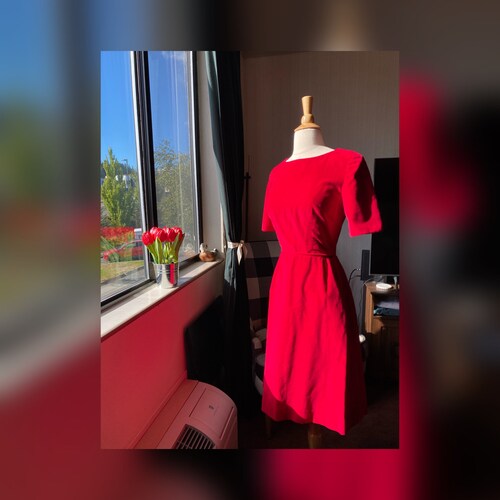 red velvet wiggle dress