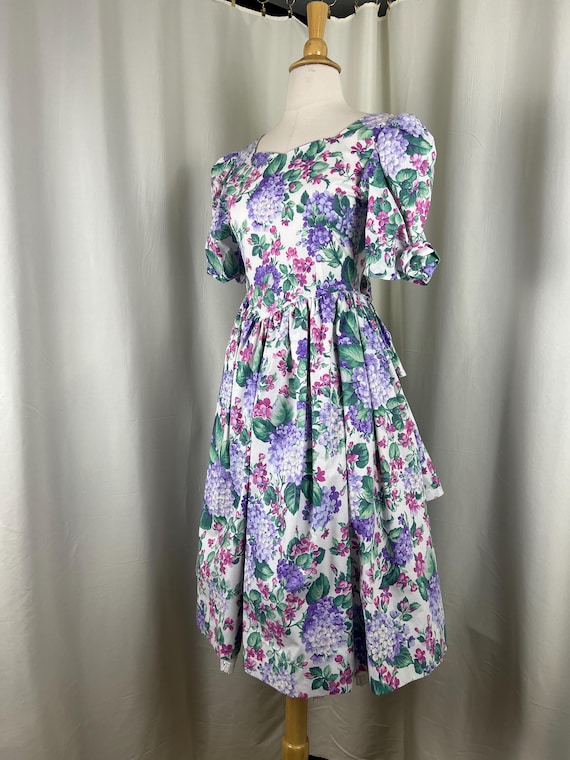 1980s Floral Dress, 1980s Day Dress, 1980s Pink Dress, 1980s Summer Dress, 1980s Spring Dress, 80s Dress, 80s Pink Dress, 1980s Cute Dress View 2