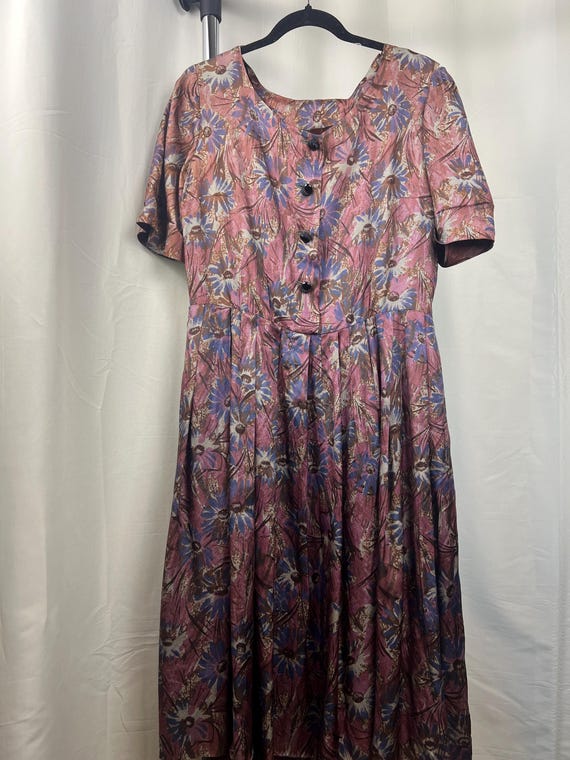 1950s Purple Dress, 1950s Red Dress, 1950s Floral Dress, 1950s Casual Dress, 1950s Vintage Dress, 1950s Shirtwaist Dress, 50s Day Dress