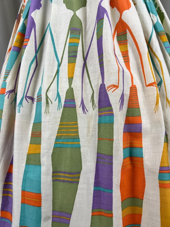 1970s does 1950s Novelty Print Skirt, 1970s Novel… - image 8