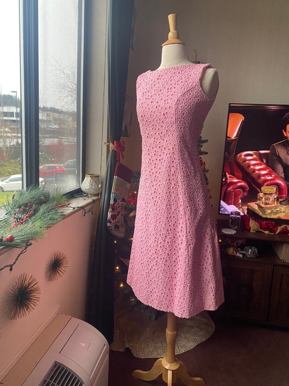 1960s Barbie Pink Eyelet Dress - image 2