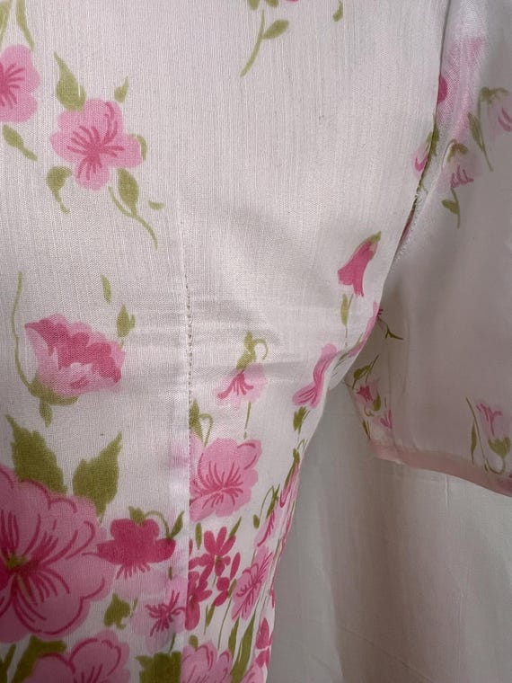 1950s Pink Dress, 1950s Floral Dress, 1950s White… - image 8