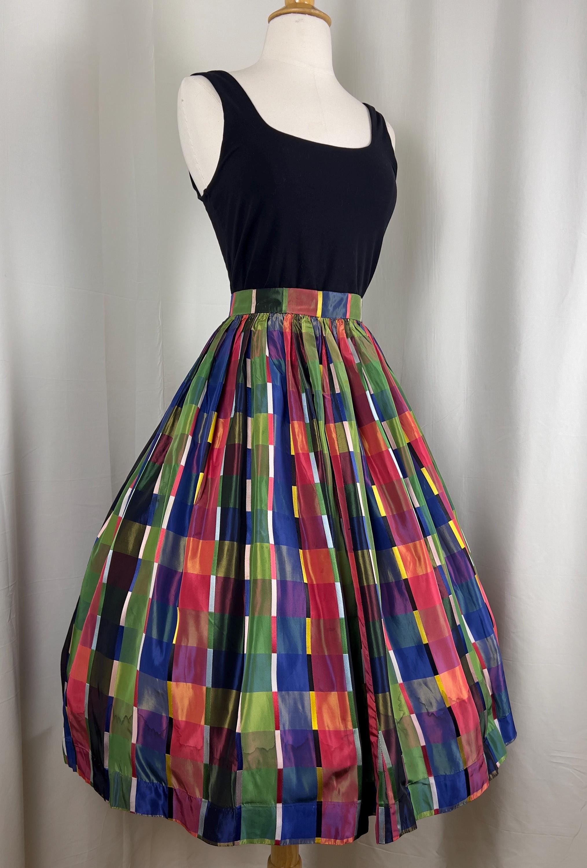 Colourful plaid skirt - Etsy 日本 ハンドメイド カラフル タータン