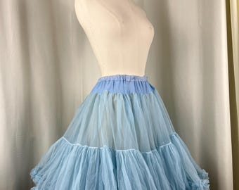 Vintage petticoat, vintage blauwe petticoat, vintage petticoat jaren 1950, blauwe petticoat jaren 1950, vintage petticoat rok, vintage rok jaren 1950
