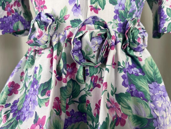 1980s Floral Dress, 1980s Day Dress, 1980s Pink Dress, 1980s Summer Dress, 1980s Spring Dress, 80s Dress, 80s Pink Dress, 1980s Cute Dress View 5